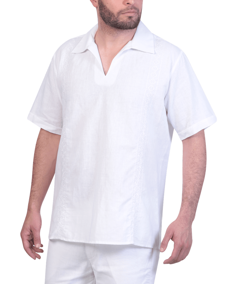 guayabera blanca manga corta